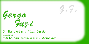 gergo fuzi business card