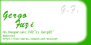 gergo fuzi business card